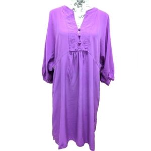 BCBGMAXAZRIA pure purple silk tunic